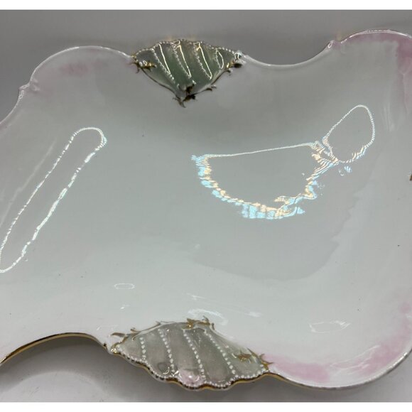 Vyg China Hand Painted Large Dish Gold Trim Germany - Picture 6 of 8